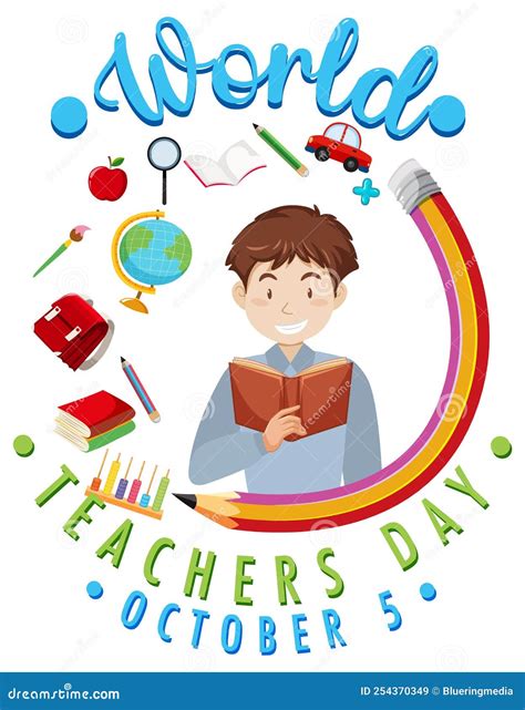 World Teachers Day Poster Design Stock Vector - Illustration of ...