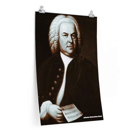 Johann Sebastian Bach Portrait Poster Wall Art Composer - Etsy