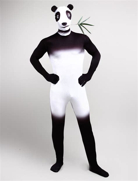 Morph Suit Panda Style Zentai Suit Full Body Lycra Spandex Bodysuit