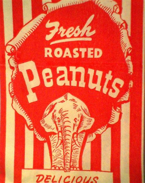 Vintage Peanuts Bag Peanut Bags Roasted Peanuts Red And White