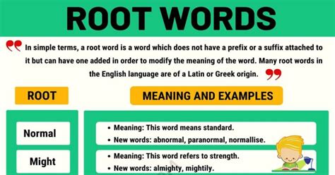 Root Words Definition And List Of Root Words With Meanings • 7esl