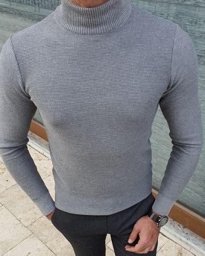 Buy Black Slim Fit Mock Turtleneck Sweater By Gentwith Free Shipping