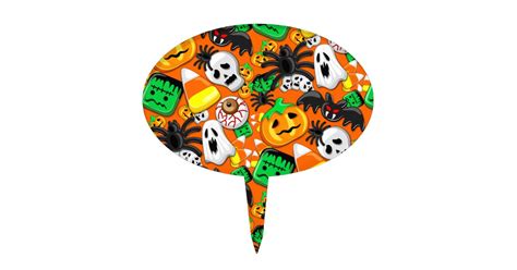 Halloween Spooky Candies Party Cake Topper Zazzle