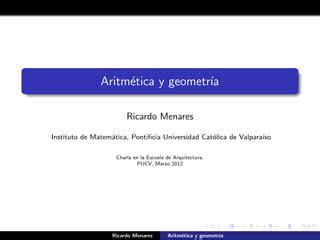 Aritmetica y Geometría PPT