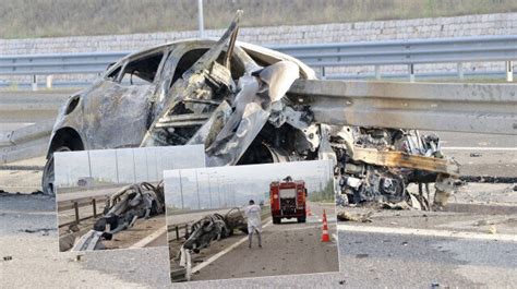 Kocaeli de korkunç kaza Bariyere saplanan otomobildeki 2 kişi öldü 1