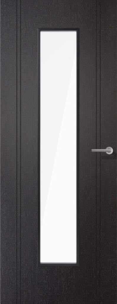 Internal Door Laminate Black Monaco With Clear Glass Doorphoria