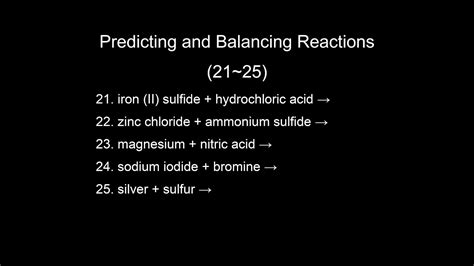 Predicting And Balancing Reactions Iron Ii Sulfide