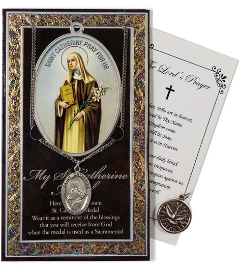 Buy Saint Catherine Of Siena Medal Necklace With Confirmation Dove