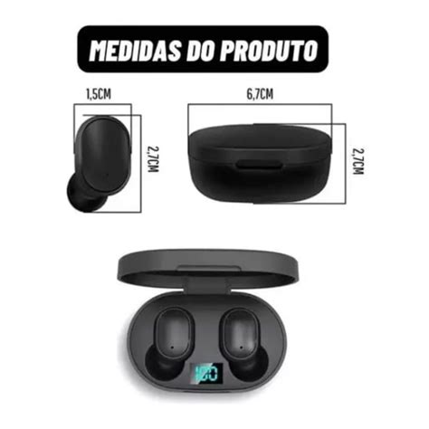 Fone De Ouvido Sem Fio Tws Bluetooth Cor Preto Utimix Importadora