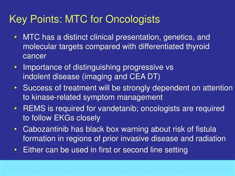 Ppt Management Advances For Differentiated And Medullary Thyroid