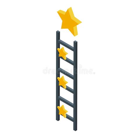 Level Skill Ladder Icon Isometric Vector Training Capacity Stock