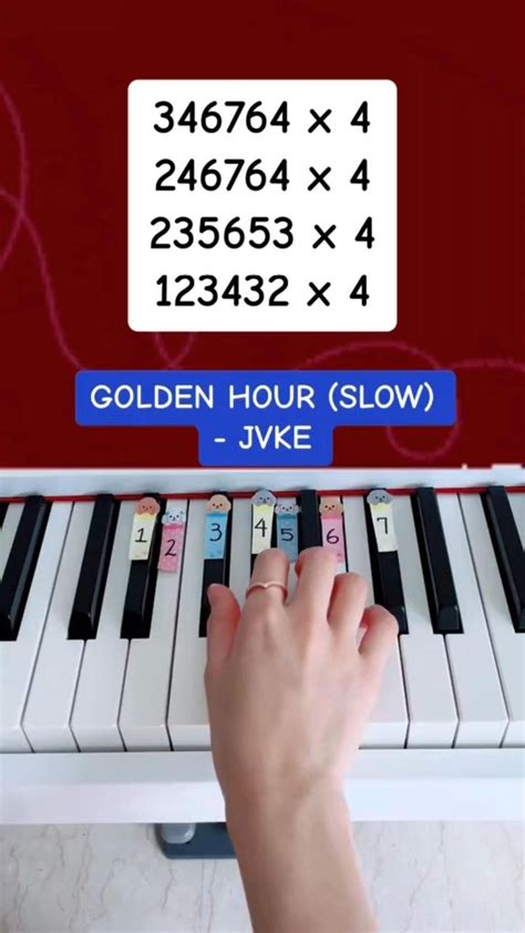 Golden Hour Jvke Slow Piano Tutorial Easypianotutorial In 2024