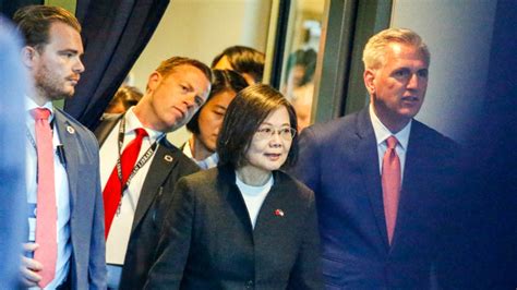 China Vows Strong Measures After Mccarthy Meets Taiwans Tsai Ing Wen Fox News