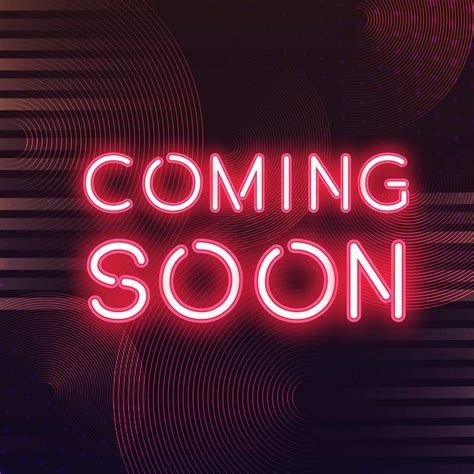 Red Coming Soon Neon Icon Vector