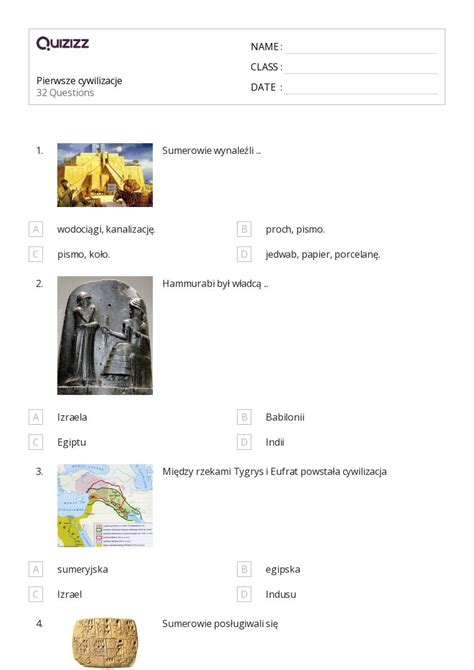 Ponad Cywilizacja Indusu Arkuszy Roboczych Dla Klasa W Quizizz