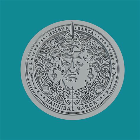 3d File Hannibal Barca Print Model Hannibal Barca Medallion Hannibal