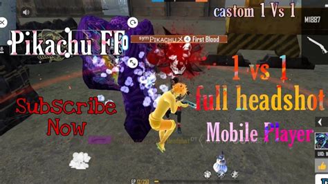 Castom 1 Vs 1 Pro Player Full Headshot Mobile Gamers Youtube