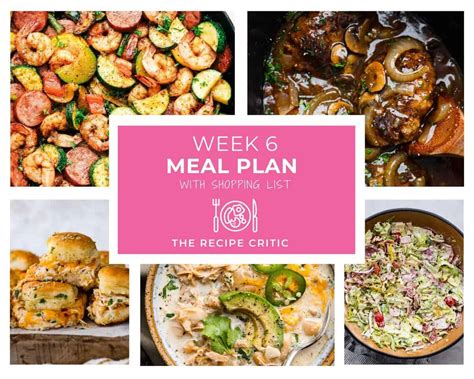 Weekly Meal Plans The Recipe Critic