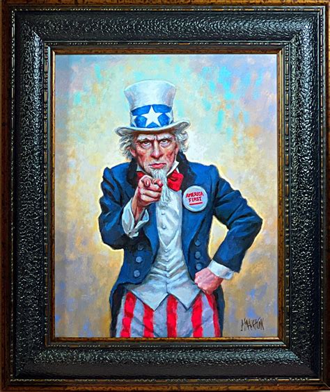 Jon Mcnaughton America First Uncle Sam Art Print Framed 16 X 19 Etsy