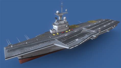 Charles de Gaulle French Aircraft Carrier - Buy Royalty Free 3D model ...