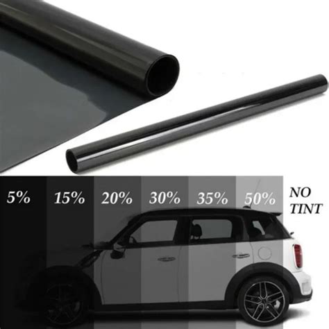 6M X50CM VLT Black Car Window Foils Film Roll With Tube Package Auto