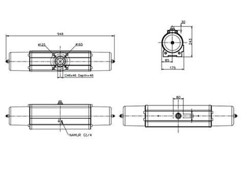 Pneumatic Actuator Scotch Yoke Type Rack And Pinion Scotch Yoke