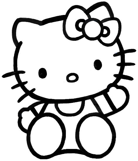 How To Draw Hello Kitty Sitting With Simple Steps For Kids How To