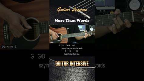 More Than Words Extreme Easy Guitar Tutorial With Chords Lyrics