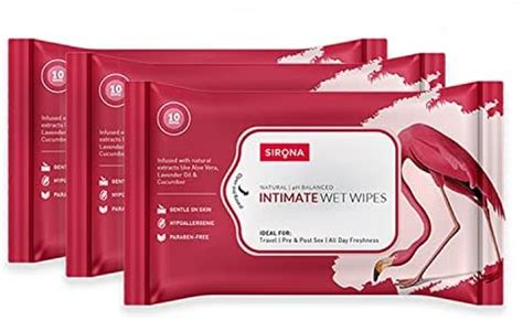 Sirona Natural Intimate Wipes With Fruits And Aloe Vera Extracts