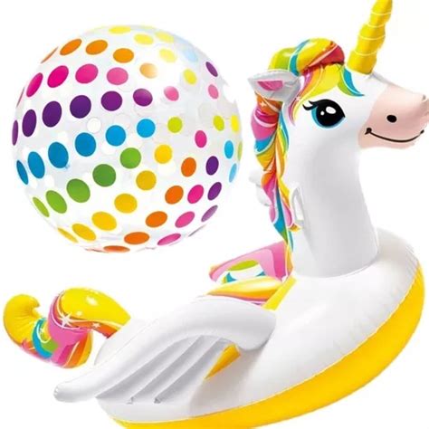 Salvavidas Inflable Unicornio Gigante Pelota Playera Alberca Envío gratis