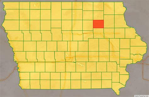 Map of Bremer County, Iowa - Thong Thai Real