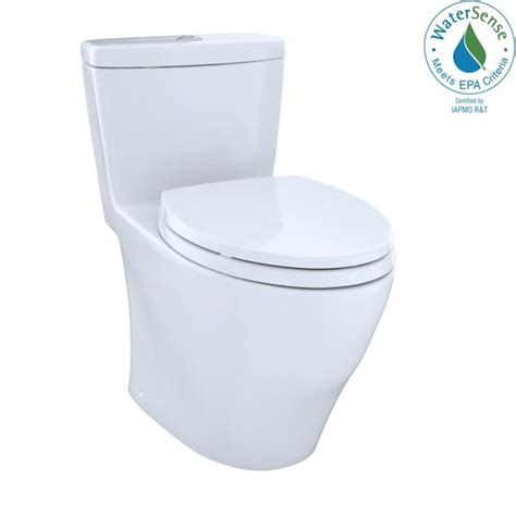 Toto Aquia Cotton White Dual Flush Elongated Chair Height Toilet