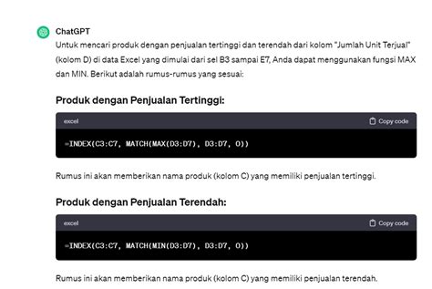 Tutorial Buat Rumus Statistik Excel Di Ai Chatgpt