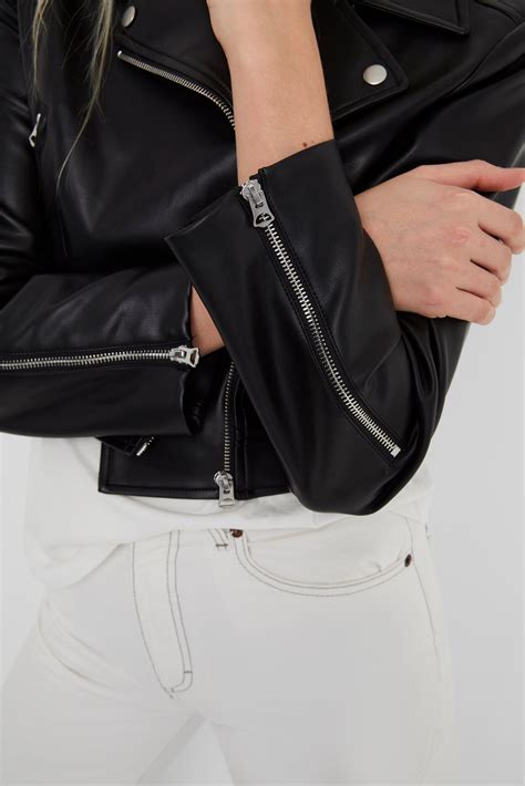 Crolenda Faux Leather Biker Jacket Putian Cola Network Technology Co Ltd