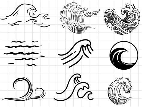 Wave Svg Bundle Beach Svg Ocean Svg Water Svg Wave Cricut Sea