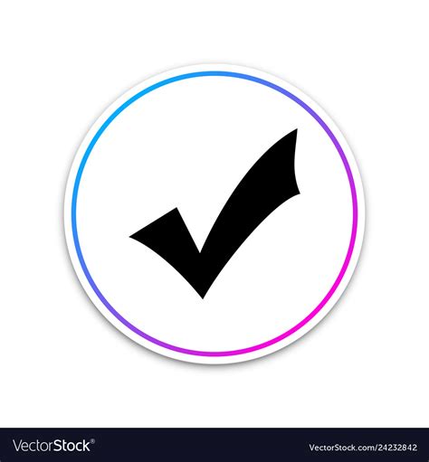 check mark icon  white background tick symbol vector image