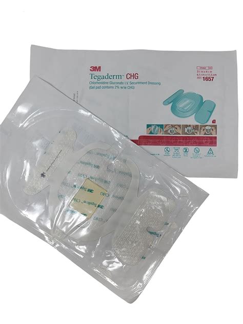 3M Tegaderm CHG Chlorhexidine Gluconate IV Securement Dressing : Amazon ...