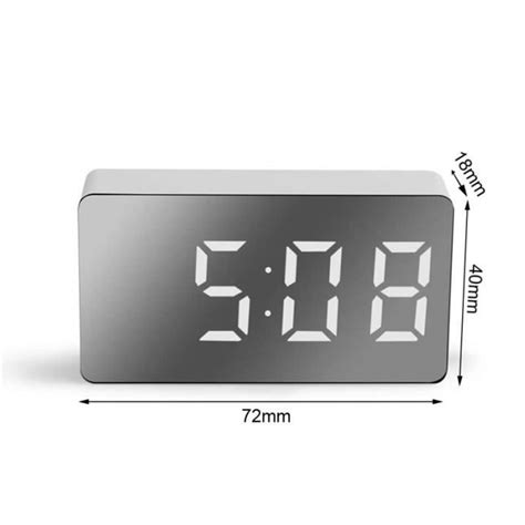 Led Miroir Num Rique Mini R Veil Horloge De Table R Veil Muet