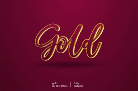 Gold 3d Editable Text Effect Graphic By Almahmudtusar · Creative Fabrica