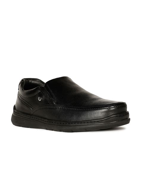 Hush Puppies Men Textured Leather Formal Slip On Shoes Price History