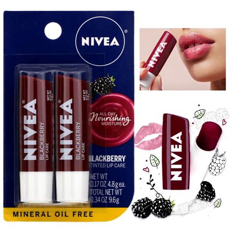 Nivea Nivea Tinted Lip Care Blackberry 48g X 2 Packs Parallel