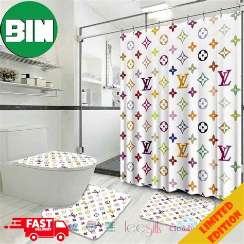 Louis Vuitton Colored Fashion 2023 Luxury Brand Home Decor Bathroom Set