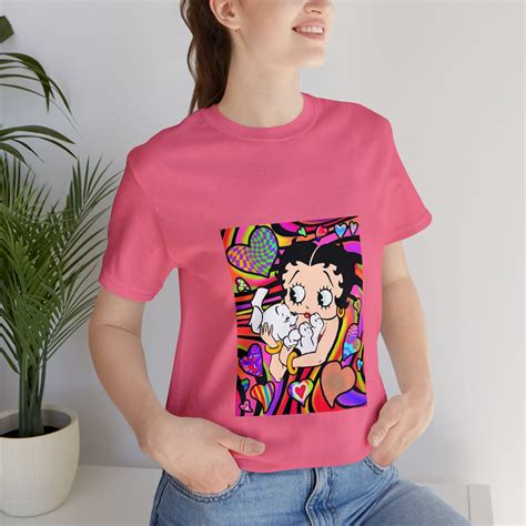 Betty Boop T Shirt Rainbow Betty Boop T Shirt Colorful 90s T Shirt Vintage Aesthetic Betty