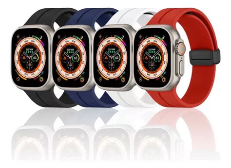 4 Correas Silicona Magnética Para Apple Watch Ultra 2 49 Mm Cuotas