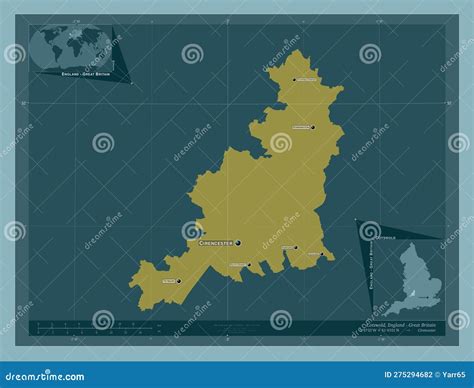 Cotswold England Great Britain Solid Labelled Points Of Cit Stock
