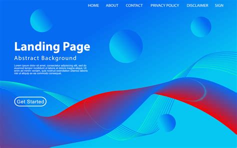 Modern Landing Page Template Fluid Abstract Design Gradient