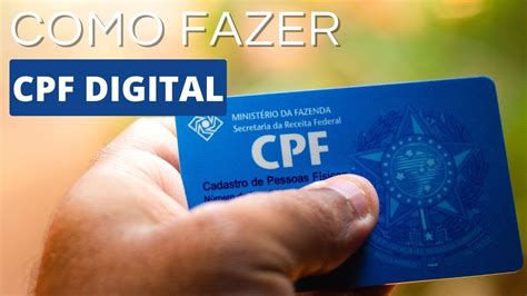 Como Fazer O Cpf Digital Baixar App Da Receita Federal Servi Os Youtube