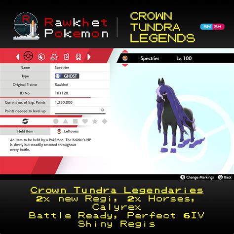 Buy the Crown Tundra Legendaries for Sword & Shield! - Rawkhet Pokemon