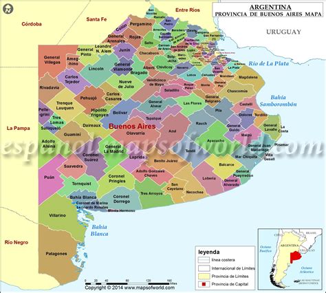 Mapa De La Provincia De Buenos Aires Provincia De Buenos Aires Argentina