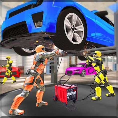 Car Mechanic Robot Workshop Games: Retro Garage - Car Mechanic:Amazon ...